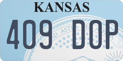 KS license plate 409DOP
