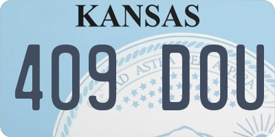 KS license plate 409DOU