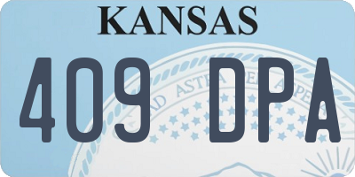KS license plate 409DPA