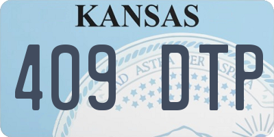 KS license plate 409DTP