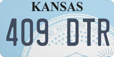 KS license plate 409DTR