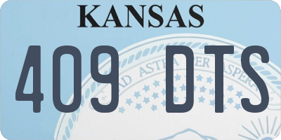 KS license plate 409DTS