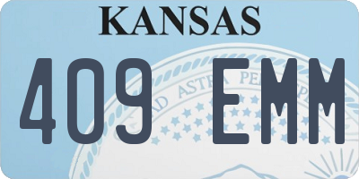 KS license plate 409EMM