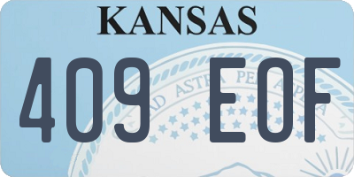 KS license plate 409EOF