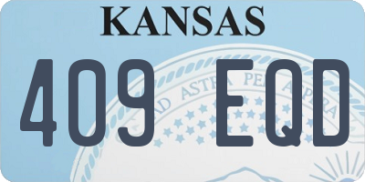 KS license plate 409EQD