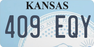 KS license plate 409EQY