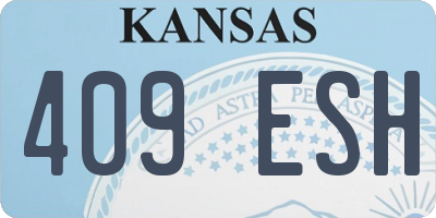KS license plate 409ESH