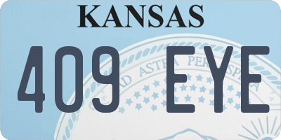 KS license plate 409EYE
