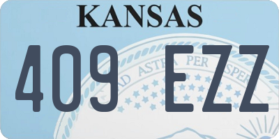 KS license plate 409EZZ