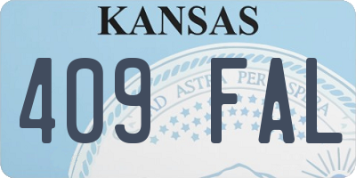 KS license plate 409FAL