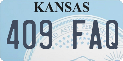 KS license plate 409FAQ