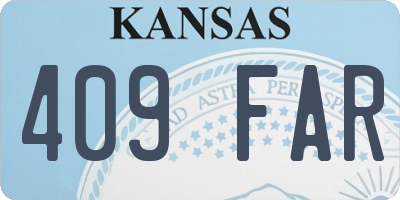 KS license plate 409FAR