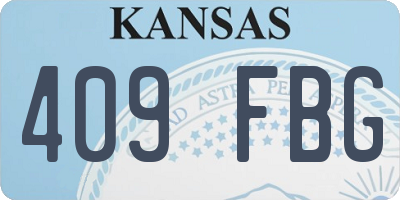 KS license plate 409FBG
