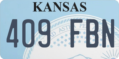 KS license plate 409FBN