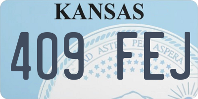 KS license plate 409FEJ