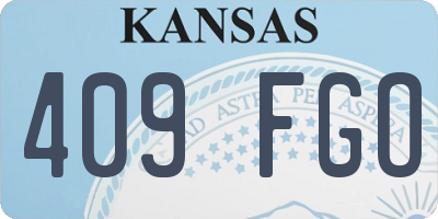 KS license plate 409FGO