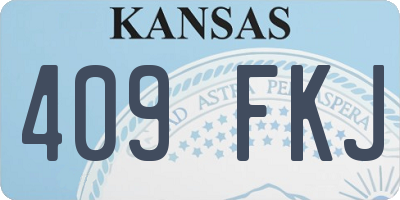 KS license plate 409FKJ