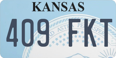 KS license plate 409FKT