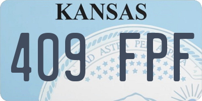KS license plate 409FPF