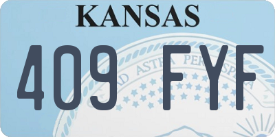 KS license plate 409FYF