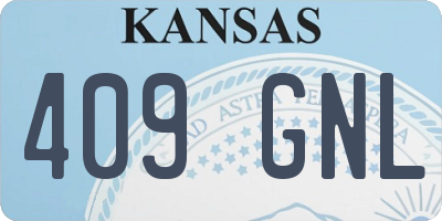KS license plate 409GNL