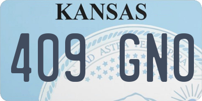 KS license plate 409GNO