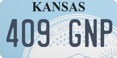KS license plate 409GNP
