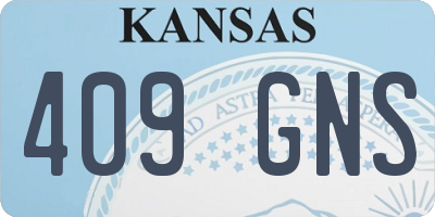 KS license plate 409GNS