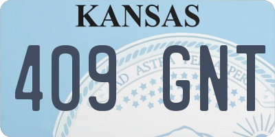 KS license plate 409GNT