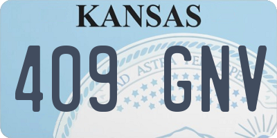 KS license plate 409GNV