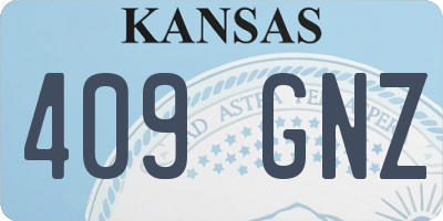 KS license plate 409GNZ