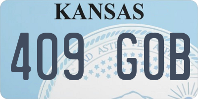 KS license plate 409GOB