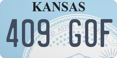 KS license plate 409GOF