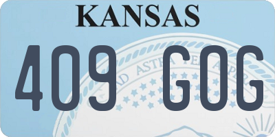 KS license plate 409GOG
