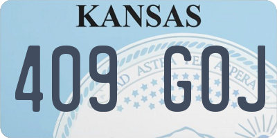 KS license plate 409GOJ