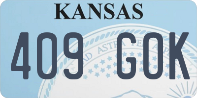 KS license plate 409GOK