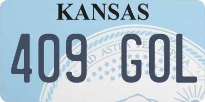 KS license plate 409GOL