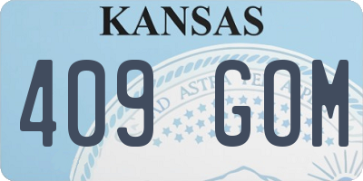 KS license plate 409GOM