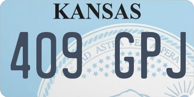 KS license plate 409GPJ