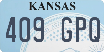 KS license plate 409GPQ