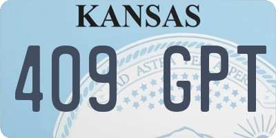 KS license plate 409GPT