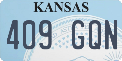 KS license plate 409GQN