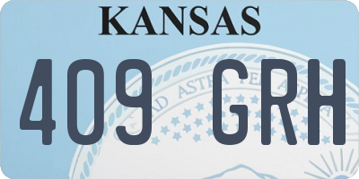 KS license plate 409GRH