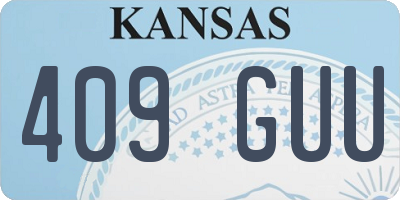KS license plate 409GUU