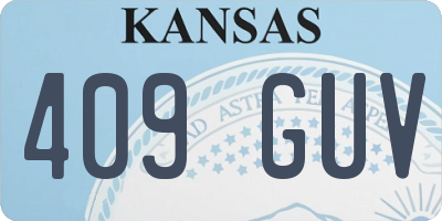 KS license plate 409GUV