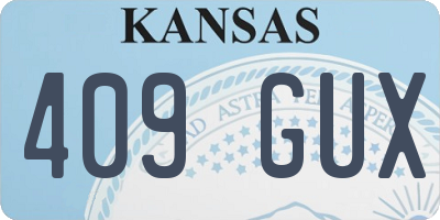KS license plate 409GUX