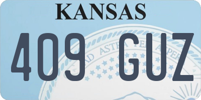 KS license plate 409GUZ