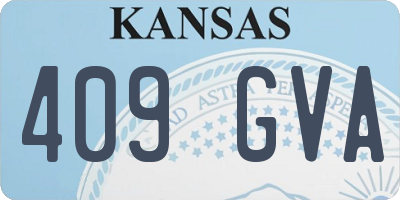 KS license plate 409GVA