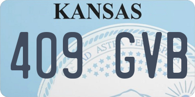 KS license plate 409GVB