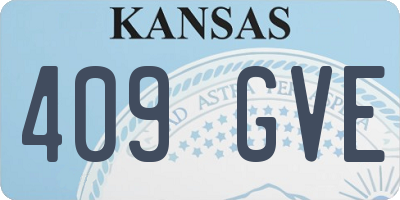 KS license plate 409GVE